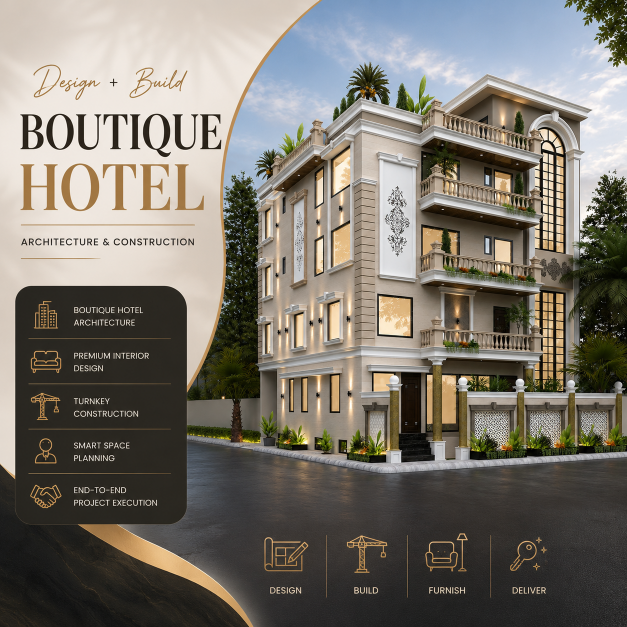 Boutique Hotel Design + Build Service in Chandigarh — CivilArch Group
